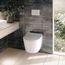 CWT427227CMFG#WH RP Compact Wall Hung Toilet Bowl 1.28/0.9 GPF, White Push Plate