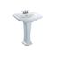 LPT780#01 Clayton 1 Hole Pedestal Lavatory Sink (Cotton White)