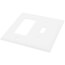 2-Gang Combination Wall Plate, 1 Toggle & 1 Decorator - White