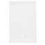 1-Gang Blank Wall Plate, Box Mounted - White