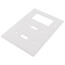 3-Gang Combination Wall Plate, 2 Toggle & 1 Decorator - White