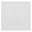 2-Gang Blank Wall Plate, Box Mount - White