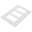 3-Gang Decorator Switch Wall Plate - White