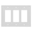 3-Gang Decorator Switch Wall Plate - White
