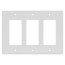 3-Gang Decorator Switch Wall Plate - White