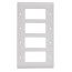 4-Gang Decorator Switch Wall Plate - White