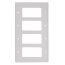 4-Gang Decorator Switch Wall Plate - White