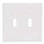 2-Gang Toggle Switch Wall Plate - White
