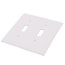 2-Gang Toggle Switch Wall Plate - White
