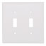 2-Gang Toggle Switch Wall Plate - White