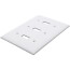 3-Gang Toggle Switch Wall Plate - White