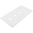 4-Gang Toggle Switch Wall Plate - White