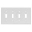 4-Gang Toggle Switch Wall Plate - White