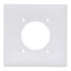 2-Gang Electrical Wall Plate, Power Outlet Receptacle (White)