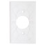 1-Gang Single Receptacle Opening Wall Plate - White