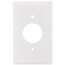 1-Gang Single Receptacle Opening Wall Plate - White