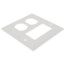2-Gang Combination Wall Plate, 1 Duplex Receptacle & 1 Decorator - White