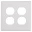 2-Gang Duplex Receptacle Wall Plate - White