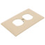 1-Gang Duplex Receptacle Wall Plate - Ivory