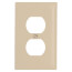 1-Gang Duplex Receptacle Wall Plate - Ivory