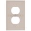 1-Gang Duplex Receptacle Wall Plate - Light Almond