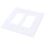 2-Gang Decorator Switch Jumbo Wall Plate - White