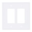 2-Gang Decorator Switch Jumbo Wall Plate - White