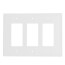 3-Gang Decorator Switch Jumbo Wall Plate - White