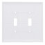 2-Gang Toggle Switch Jumbo Wall Plate - White