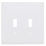 2-Gang Toggle Switch Jumbo Wall Plate - White