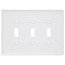 3-Gang Toggle Switch Jumbo Wall Plate - White