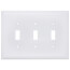 3-Gang Toggle Switch Jumbo Wall Plate - White