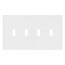4-Gang Toggle Switch Jumbo Wall Plate - White