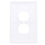 1-Gang Duplex Receptacle Jumbo Wall Plate - White