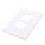 1-Gang Duplex Receptacle Jumbo Wall Plate - White
