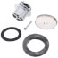 Bath Waste T-Waste Full Kit - CP Toe Pop-Up Drain w/ 1 Hole Face Plate (PVC)