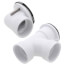 1-1/2" Bath Waste T-Waste Half Kit - CP Lift & Turn Drain w/ 2 Hole Face Plate (PVC)