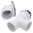Bath Waste T-Waste Half Kit - CP Toe Pop-Up Drain w/ 1 Hole Face Plate (PVC)