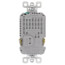 Tamper Resistant Duplex Receptacle Outlet w/ 6A USB Type AC Charger - White (15A, 125V)