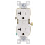 Tamper-Resistant Commercial Grade Duplex Receptacle, 20A, 2P - White (125V)