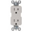 Tamper-Resistant Decorator Spec Grade, Back & Side Wired Receptacle, 15A - White (125V)