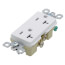 Tamper-Resistant Decorator Spec Grade, Side Wired Receptacle, 20A -  White (125V)