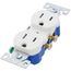 Residential Grade Tamper-Resistant Flush Duplex Receptacle, 15A, 2P, 3W, NEMA  5-20R, Side & Push Wire - White (125V)