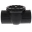 TESTRITE 4" Tee & Clean Out Plug for No Hub Cast Iron Pipe