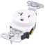 Tamper-Resistant Construction Spec Grade, Back & Side Wired Single Receptacle, 20A, 2P -  White (125V)