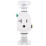 Tamper-Resistant Construction Spec Grade, Back & Side Wired Single Receptacle, 20A, 2P -  White (125V)