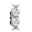 Tamper-Resistant Hard Use Spec Grade, Back & Side Wired Receptacle, 20A, 2P - White (125V)
