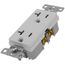 Industrial Grade Decorator Tamper-Resistant Duplex Receptacle, 20A, 2P, 3W, NEMA  5-20R, Back & Side Wire - White (125V)