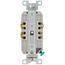Commercial Grade Tamper-Resistant Flush Duplex Receptacle, Auto-Grounding, 20A, 2P, 3W, NEMA  5-20R, Back & Side Wire - White (125V)