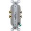 Commercial Grade Tamper-Resistant Flush Duplex Receptacle, 20A, 2P, 3W, NEMA  5-20R, Side Wire - White (125V)